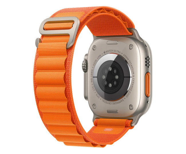 Apple Watch Ultra GPS + Cellular 49mm Titanium Case Orange Alpine Loop - Medium (MQEU3/MQFL3) б/у